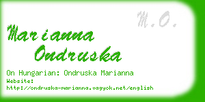 marianna ondruska business card